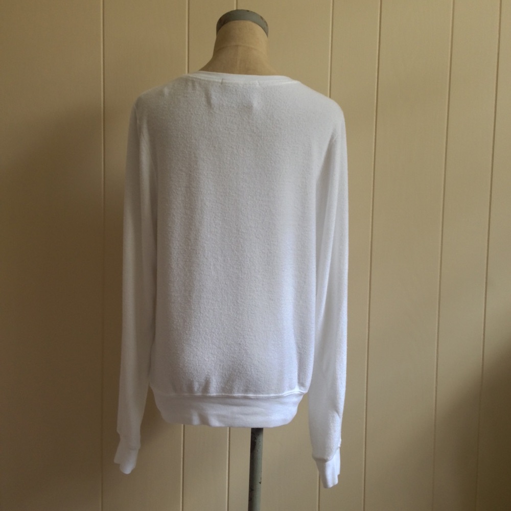 ‼️SOLD‼️ WILDFOX l Babe White Baggy Beach Jumper S - Picture 4 of 8